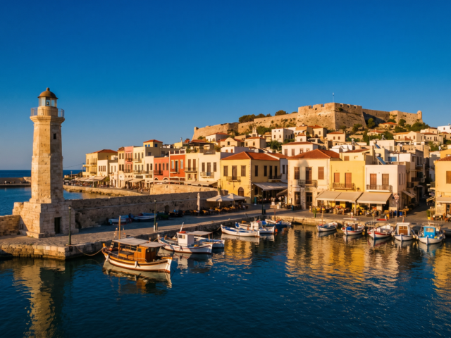 Το ενετικό λιμάνι του Ρεθύμνου στην Κρήτη με τον φάρο, JK Tours